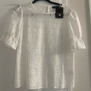 Luxver White Lace Blouse